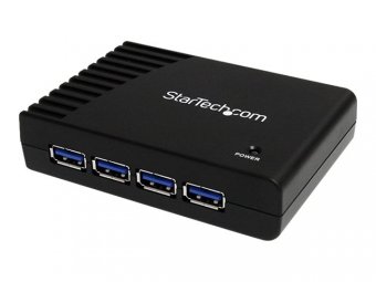 4 Port Black SuperSpeed USB 3.0 Hub 