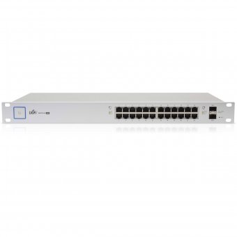 Ubiquiti Switch UniFi 24xRJ45 GBit/2xSFP Managed PoE+ (500W) 19" Rack-Mountable 