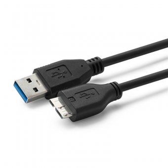 MicroConnect USB3.0, A-B Micro, 0.5m, M-M, Triple Shielded, Black 