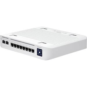 Ubiquiti Switch UniFi 8xRJ45 2,5G/2xSFP+ 10G Managed PoE+ Wall-Mountable, 1,3" Touchscreen, 120W PoE 