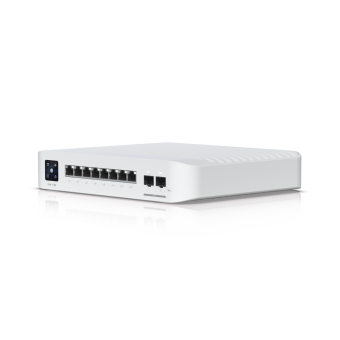 Ubiquiti Switch UniFi 8xRJ45 GBit/2xSFP+ Managed PoE+ 120W Wall-Mountable, 1,3" Touchscreen 