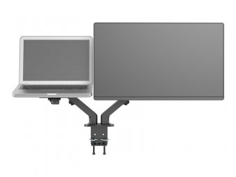 Vision VFM-DAD/4 kit de montage - bras réglable - pour 2 écrans LCD ou écran LCD et ordinateur portable/tablette - noir mat 