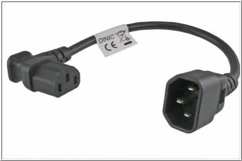 MicroConnect Power Adapter C13 to C14, angled 