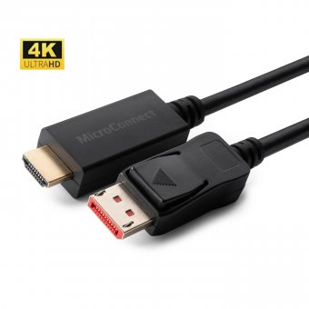 MicroConnect 4K DisplayPort 1.4 - HDMI 2.0 Cable 2m 