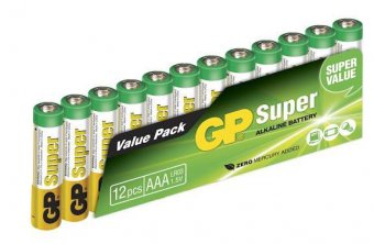 GP Batteries LR03/AAA, 12-Pack 