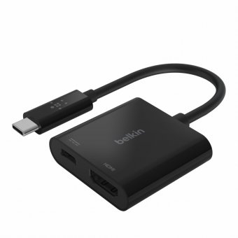 Belkin USB-C to HDMI + Charge Adapter - adaptateur vidéo - HDMI / USB 