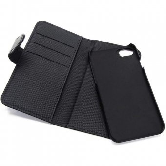 WE Etui folio MAGNETIQUE APPLE IPHONE 12 - 12 PRO Noir: Coque détachable - ferme 