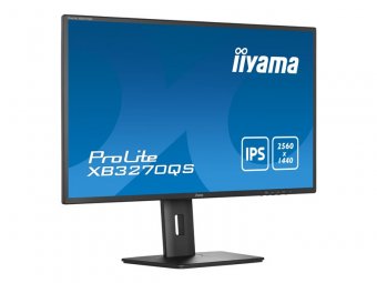 iiyama ProLite XB3270QS-B5 - Écran LED - 31.5" - 2560 x 1440 WQHD @ 60 Hz - IPS - 250 cd/m² - 1200:1 - 4 ms - HDMI, DVI-D, DisplayPort - haut-parleurs - noir mat 