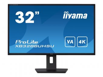 iiyama ProLite XB3288UHSU-B5 - Écran LED - 32" (31.5" visualisable) - 3840 x 2160 4K @ 60 Hz - VA - 300 cd/m² - 3000:1 - 3 ms - 2xHDMI, DisplayPort - haut-parleurs - noir, mat 