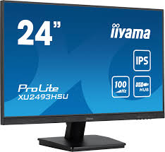 iiyama ProLite XU2493HSU-B7 - Écran LED - 24" (23.8" visualisable) - 1920 x 1080 Full HD (1080p) @ 100 Hz - IPS - 300 cd/m² - 1300:1 - 1 ms - HDMI, DisplayPort - haut-parleurs - noir mat 