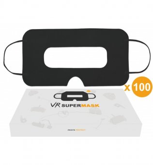 Masque jetable noir de protection pour casque VR en boite de 100 unités 