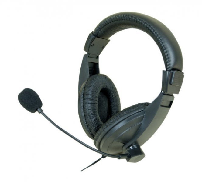 Casque-micro stéréro jack 3.5 mm noir 