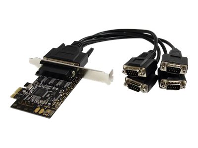 StarTech.com Carte PCI Express avec 4 Ports DB-9 RS232 - Adaptateur PCIe Série - UART 16550 - 1x PCI Express Mâle - 4x RS232 DB-9 Mâle - Adaptateur série - PCIe - RS-232 x 4 