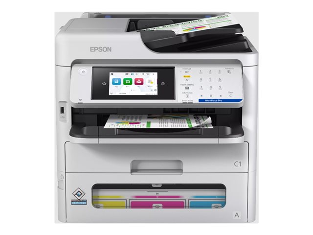 Epson WorkForce Pro EM-C800RDWF - Imprimante multifonctions - couleur - jet d'encre - A4 (210 x 297 mm) (original) - A4/Legal (support) - jusqu'à 25 ppm (impression) - 330 feuilles - 33.6 Kbits/s - USB 2.0, Gigabit LAN, Wi-Fi(ac) 
