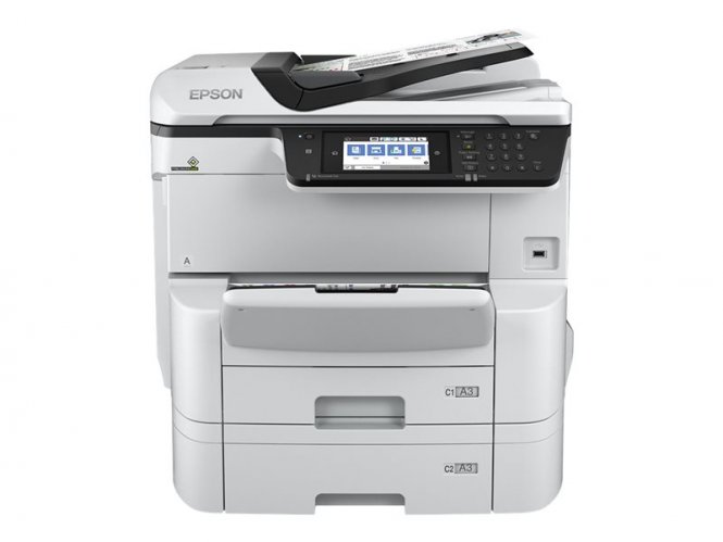 Epson WorkForce Pro WF-C8190DTWC - Imprimante - couleur - Recto-verso - jet d'encre - A3/Ledger - 4 800 x 1 200 ppp - jusqu'à 24 ppm (mono)/jusqu'à 24 ppm (couleur) - capacité : 835 feuilles - Gigabit LAN, NFC, USB 3.0, hôte USB 2.0, Wi-Fi(ac) 