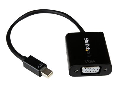 StarTech.com Adaptateur vidéo Mini DisplayPort 1.2 vers VGA - Convertisseur Mini DP vers HD15 - M/F - 1920 x 1200 - Noir - Adaptateur vidéo - Mini DisplayPort (M) pour HD-15 (VGA) (F) - Displayport 1.2/Thunderbolt - 22 cm - actif, support 1920 x 1200 (WUX 