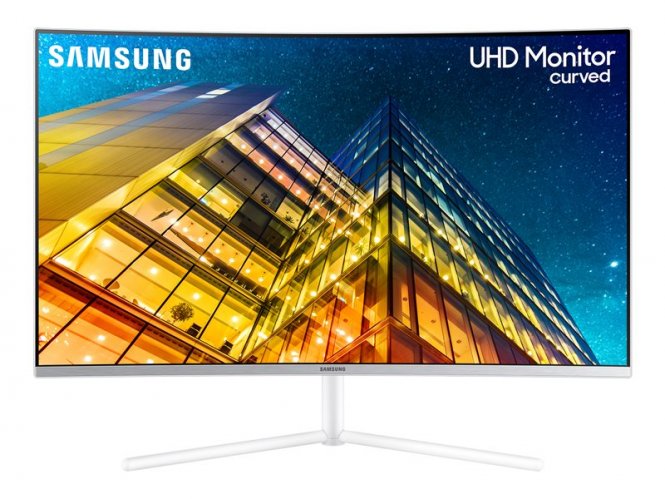 Samsung U32R591CWP - UR59C Series - écran LED - incurvé - 32" (31.5" visualisable) - 3840 x 2160 4K @ 60 Hz - VA - 250 cd/m² - 2500:1 - 4 ms - HDMI, DisplayPort - blanc 
