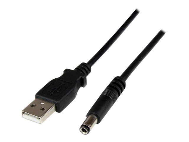 StarTech.com Câble d'alimentation USB vers connecteur annulaire de type N - Cordon CC USB vers 5,5 mm 5 V - 1 m - Câble d'alimentation - USB (alimentation uniquement) (M) pour DC jack de 5,5 x 2,5 mm (M) - 1 m - moulé - noir - pour P/N: HDBOOST 