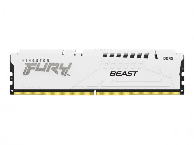 Kingston FURY Beast - DDR5 - module - 16 Go - DIMM 288 broches - 6800 MHz / PC5-54400 - CL34 - 1.4 V - mémoire sans tampon - on-die ECC - blanc