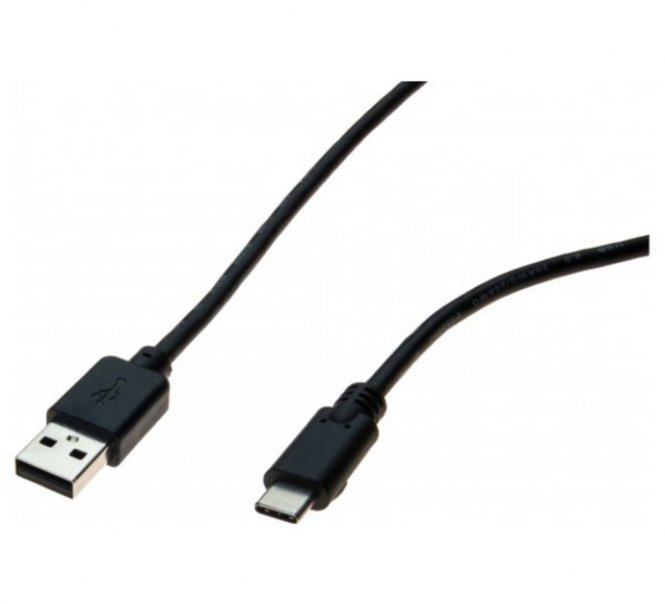 DACOMEX Sachet cordon USB 2.0 Type-A / Type-C noir - 1 m - disponible 24 / 48h 