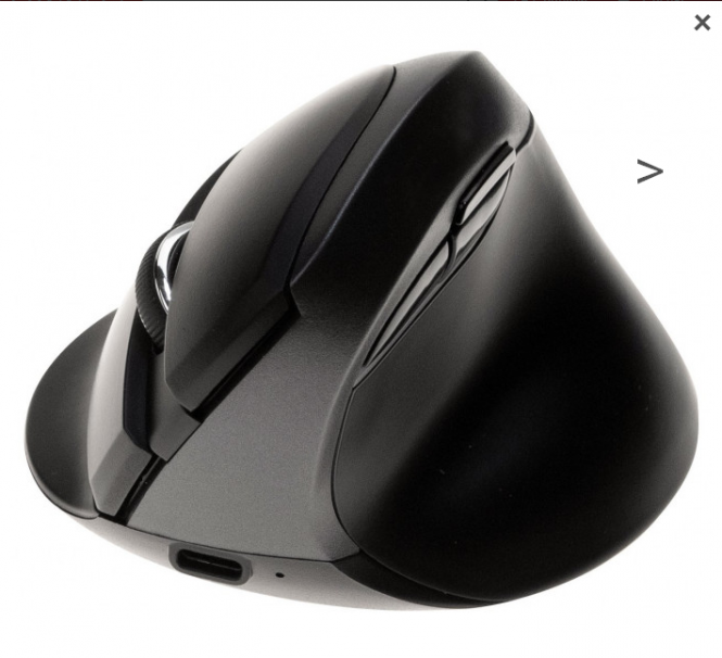 DACOMEX Souris verticale V350-WBT 2,4Ghz et Bluetooth noire 