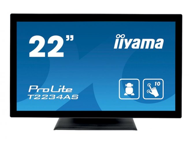 iiyama ProLite T2234AS-B1 - Kiosque - 1 RK3288 jusqu'à - RAM 2 Go - SSD - eMMC 16 Go - Mali-T760 MP4 - Gigabit Ethernet, RS-232C LAN sans fil: - 802.11a/b/g/n, Bluetooth 4.0 - Android 8.1 (Oreo) - moniteur : LED 21.5" 1920 x 1080 (Full HD) écran tactile - 