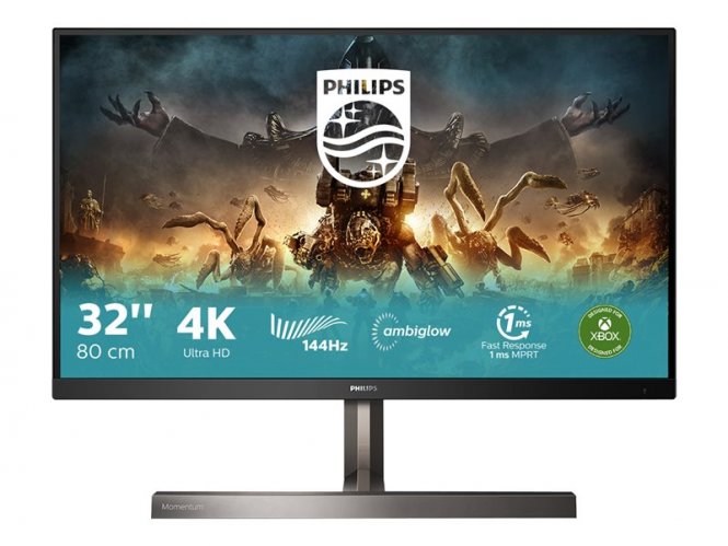 Philips Momentum 329M1RV - Écran LED - 32" (31.5" visualisable) - 3840 x 2160 4K @ 144 Hz - IPS - 500 cd/m² - 1000:1 - DisplayHDR 400 - 1 ms - 3xHDMI, DisplayPort, USB-C - haut-parleurs - noir brillant texturé 