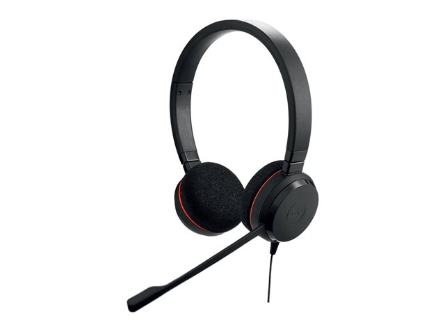 Jabra Evolve 20 MS stéréo - Micro-casque - sur-oreille - filaire - USB-C, USB-A - isolation acoustique - Certifié pour Microsoft Teams 