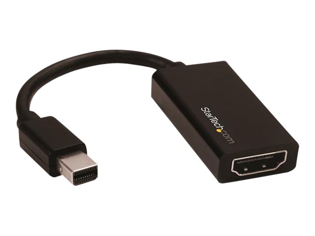 StarTech.com Adaptateur Mini DisplayPort vers HDMI - Convertisseur Mini DP vers HDMI - M/F - Ultra HD 4K 60 Hz - Noir - Convertisseur vidéo - DisplayPort - HDMI 