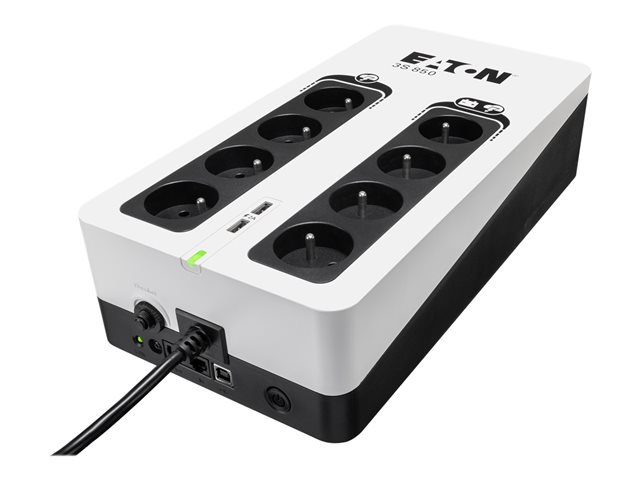 Eaton 3S 850 - Onduleur - CA 220-240 V - 510 Watt - 850 VA - monophasé - USB - connecteurs de sortie : 8 