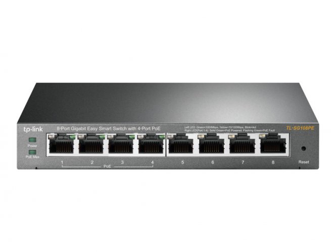 TP-LINK Switch TL-SG108PE 8xGBit (4x PoE+ / 64W) Unmanaged 