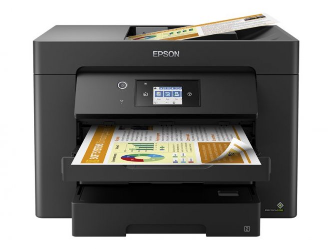 Epson WorkForce WF-7830DTWF - Imprimante multifonctions - couleur - jet d'encre - A3 (297 x 420 mm) (original) - A3 (support) - jusqu'à 25 ppm (impression) - 500 feuilles - 33.6 Kbits/s - USB 2.0, LAN, Wi-Fi(n) 