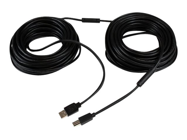 StarTech.com Câble USB Actif A vers B 20 m - Cable Imprimante USB A-B  - M/M - 1x USB A Mâle, 1x USB B Mâle - Noir - 20 mètres - Câble USB - USB type B (M) pour USB (M) - USB 2.0 - 20 m - noir - pour P/N: ICUSB232D 