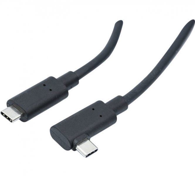 CORDON USB 3.2 Gen2 hybride Type-C / Type-C coudé - 10 M 