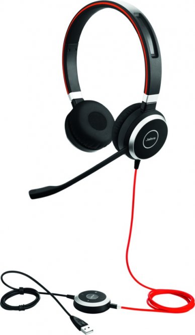 Jabra Evolve 40 MS stereo - Micro-casque - sur-oreille - filaire - USB, jack 3,5mm - Certifié pour Skype for Business 