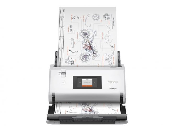 Epson WorkForce DS-30000 - Scanner de documents - Capteur d'images de contact (CIS) - Recto-verso - A3 - 600 dpi x 600 dpi - jusqu'à 70 ppm (mono) / jusqu'à 70 ppm (couleur) - Chargeur automatique de documents (120 feuilles) - jusqu'à 30000 pages par jour 