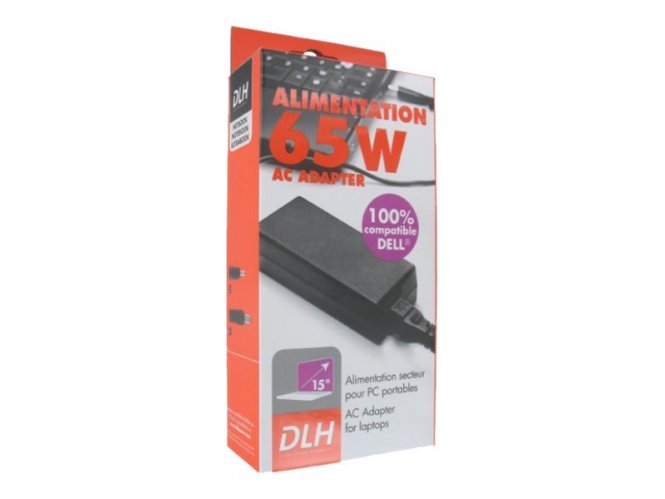 ALIMENTATION SECTEUR DELL 100% COMPATIBLE (sauf USB-C) DLH REGULAR 65W 