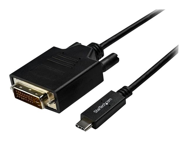 StarTech.com Câble adaptateur USB-C vers DVI de 3 m - Câble USB Type-C vers DVI en noir - 1920 x 1200 - Adaptateur vidéo externe - VIA/VLI - VL100 / Parade - PS171 - USB-C - DVI - noir - pour P/N: TB4CDOCK 