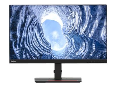 Lenovo ThinkVision T24h-20 - Écran LED - 23.8" - 2560 x 1440 QHD @ 60 Hz - IPS - 300 cd/m² - 1000:1 - 4 ms - HDMI, DisplayPort, USB-C - noir corbeau - pour ThinkPad P15 Gen 2 20YQ 
