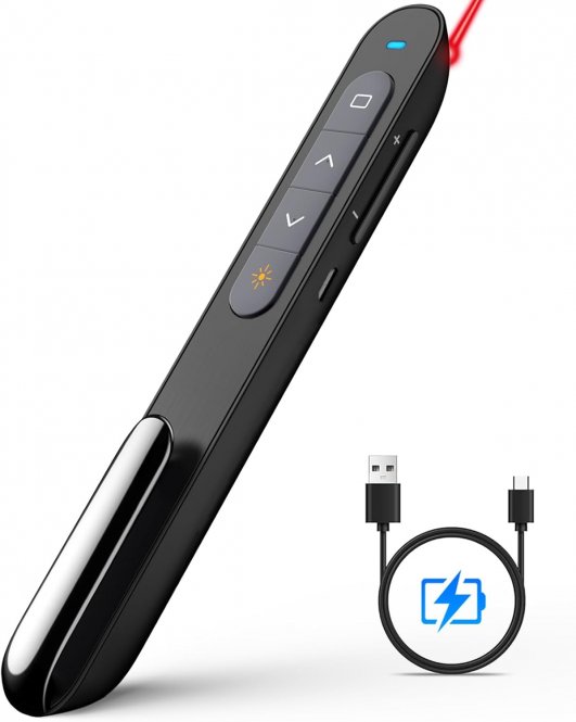 Présentateur sans fil rechargeable + Pointeur laser NORWII N76 