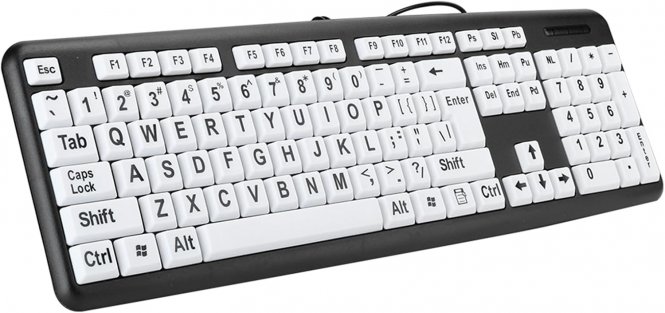 OMOTON Clavier Rétro-éclairé AZERTY, Clavier Filaire avec Grande Touches et pavé Numérique, Keyboard Facile à Lire