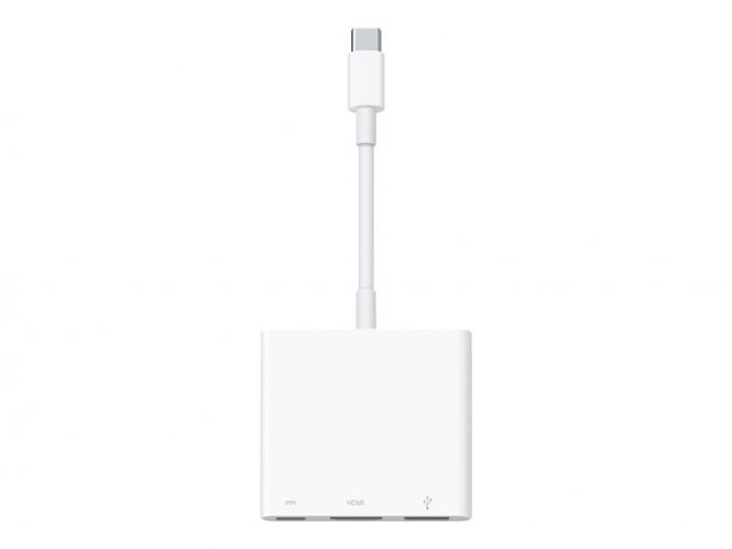 Apple Digital AV Multiport Adapter - Adaptateur vidéo - 24 pin USB-C mâle pour USB, HDMI, USB-C (alimentation uniquement) femelle - support 4K 