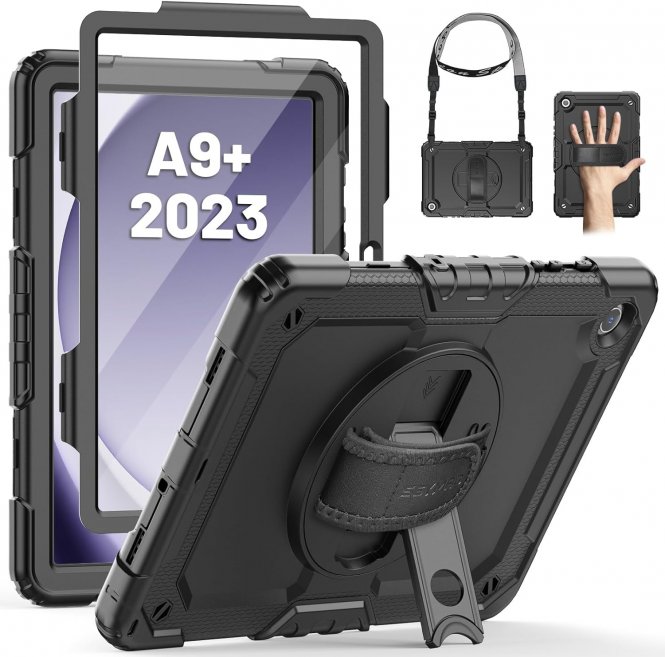SEYMAC Coque pour Samsung Galaxy Tab A9 Plus /A9+ 11 Pouces 2023, Coque Antichoc pour Galaxy Tab A9+ avec Protecteur D'écran