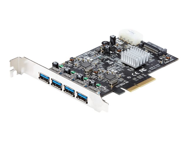 StarTech.com Carte contrôleur PCI Express à 4 ports USB 3.1 USB-A (10 Gb/s) avec 2 voies dédiées (PEXUSB314A2V) - Adaptateur USB - PCIe 3.0 x4 - USB 3.1 Gen 2 x 4 - pour P/N: SDOCK4U313, TB31PCIEX16 