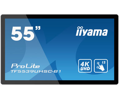 iiyama ProLite TF5539UHSC-B1AG - Classe de diagonale 55" écran LCD rétro-éclairé par LED - signalétique numérique interactive - avec écran tactile (multi-touches) - 4K UHD (2160p) 3840 x 2160 - noir mat 