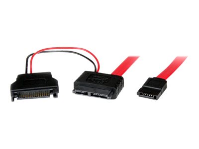 0.5m Slimline SATA F to SATA Cable 