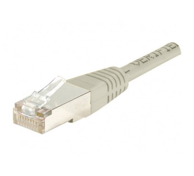 Cordon RJ45 catégorie 6 F/UTP gris - 0,3 m 