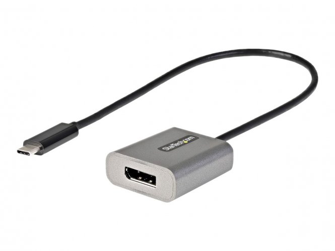 StarTech.com Adaptateur USB C vers DisplayPort - Dongle USB-C 8K/4K 60Hz vers DP 1.4 - Convertisseur Graphique USB Type-C vers Écran DP - Compatible Thunderbolt 3 - Câble Intégré 30cm (CDP2DPEC) - Adaptateur vidéo - USB-C (M) pour DisplayPort (F) - Thunde 