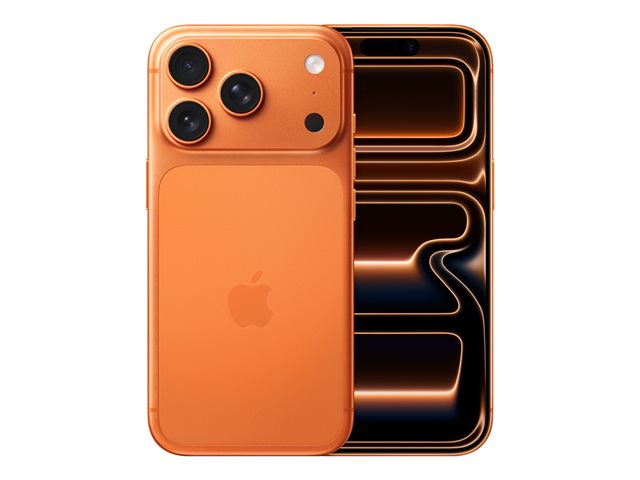 Apple iPhone 17 Pro - 5G smartphone - double SIM / Mémoire interne 512 Go - écran OEL - 6.3" - 2622 x 1206 pixels (120 Hz) - 3 x caméras arrière 48 MP, 48 MP, 48 MP - front camera 18 mégapixels - orange cosmique 