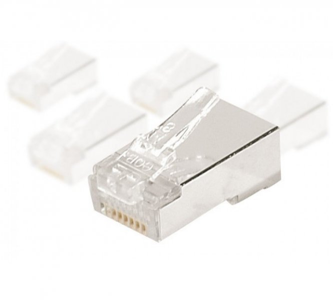 CONNECTEUR 8P8C RJ45 CAT6 STP LOT DE 10 